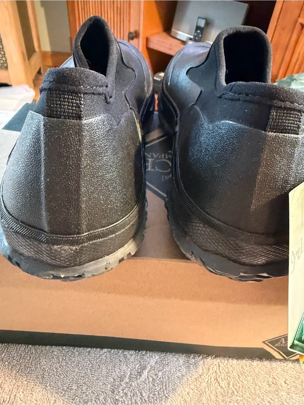 The Original Muck Boot Co. Men's Black Slip-On Waterproof Rain & Snow Boots